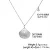 Cazador Stainless Steel Sea Shell Starfish Pendant Necklace for Women Gold Plated Chain Summer Jewelry Vacation Beach Gift