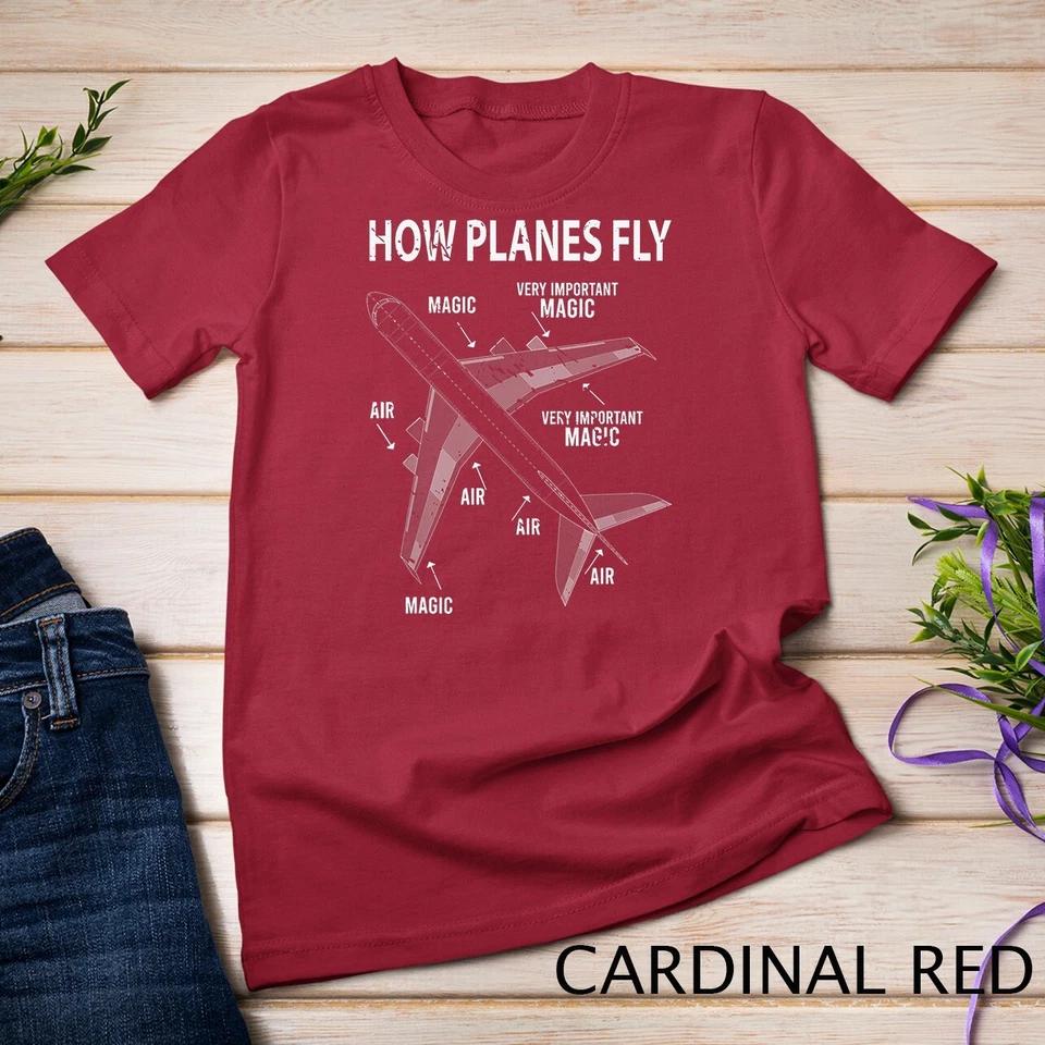 Funny Aviation Airplane Gift Pilot T-Shirt Unisex T-shirt 2 S