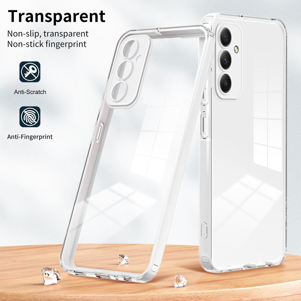 For Samsung Galaxy M34 5G/F34 5G Case Clear TPU Back PC Frame Phone Cover