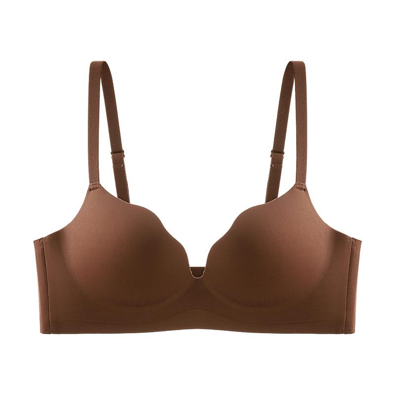Women Seamless Push Up Gathering Shaping Anti Sagging Side Support Bra
