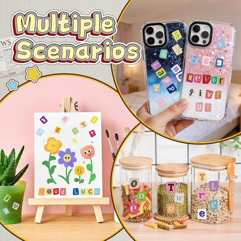 Letter Stickers for Scrapbooking Magazine Alphabet Stickers Self-Adhesive Stickers for Journal Laptop Water Bottles DIY Decor.