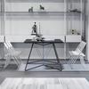 Set of 4 Folding Chairs, Portable Dining Chairs, Steel Frame, 45 X 46 X 78 Cm, White