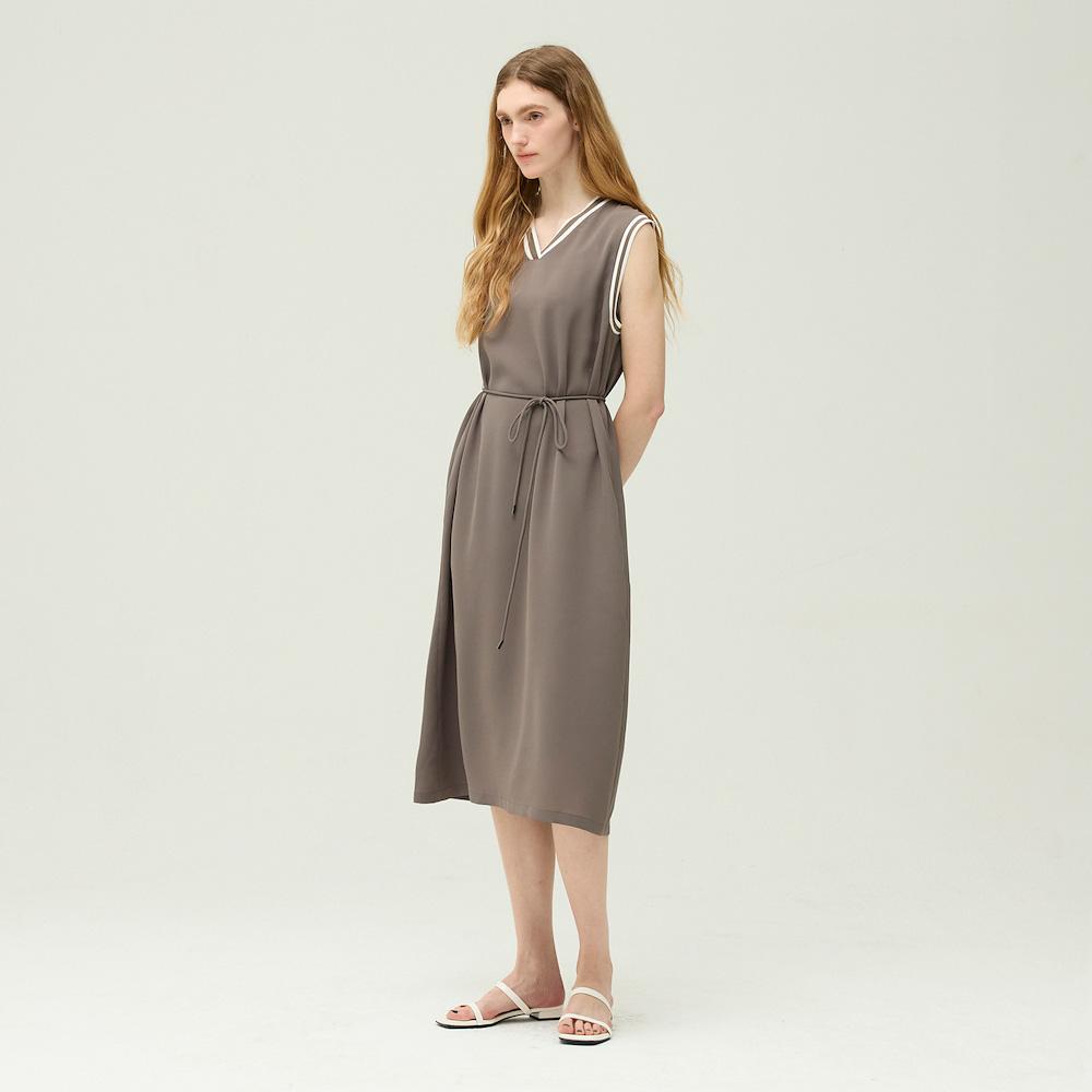Ibiem Color Block Sleeveless Long Dress Emq5Wop020