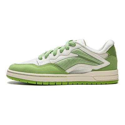 Li Ning We I Pros Shock Absorption Wear Resistant Low Top Skate Shoes Women Skate Shoes Green Rice-White AEPU062-4