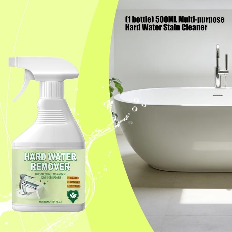 Multiuse Cleaner Sprays Bottle Eliminates Stubborn Water Stain on Glass Ceramic And Stainless Steel Hard Water Remover