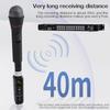 Microphone Wired to Wireless Transmitter and Receiver UHF Wireless Mic System for Audio Mixer Speaker Amplifier