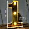 Gold 16CM Letters Lights Creative Mirror-Shaped Golden Numbers Led Lights Battery Powered Luminous Atmosphere Lamp