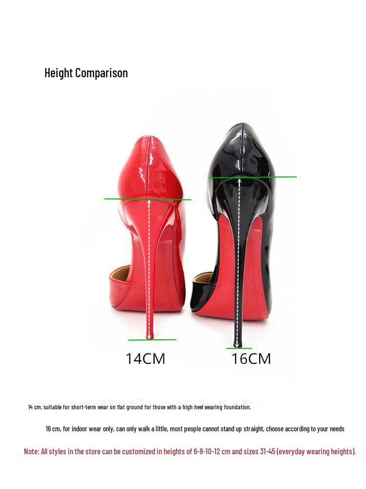 14CM Ψηλοτάκουνα Stiletto: Σέξι Παπούτσια Μεγάλων Μεγεθών για Νυχτερινά Κέντρα & Cross-Dressing