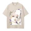JoJo's Bizarre Adventure Jolyne Cujoh Kleidung Herren Damen Kurzarm T-Shirts Gewaschenes Baumwoll-T-Shirt Vintage Oversized Streetwear
