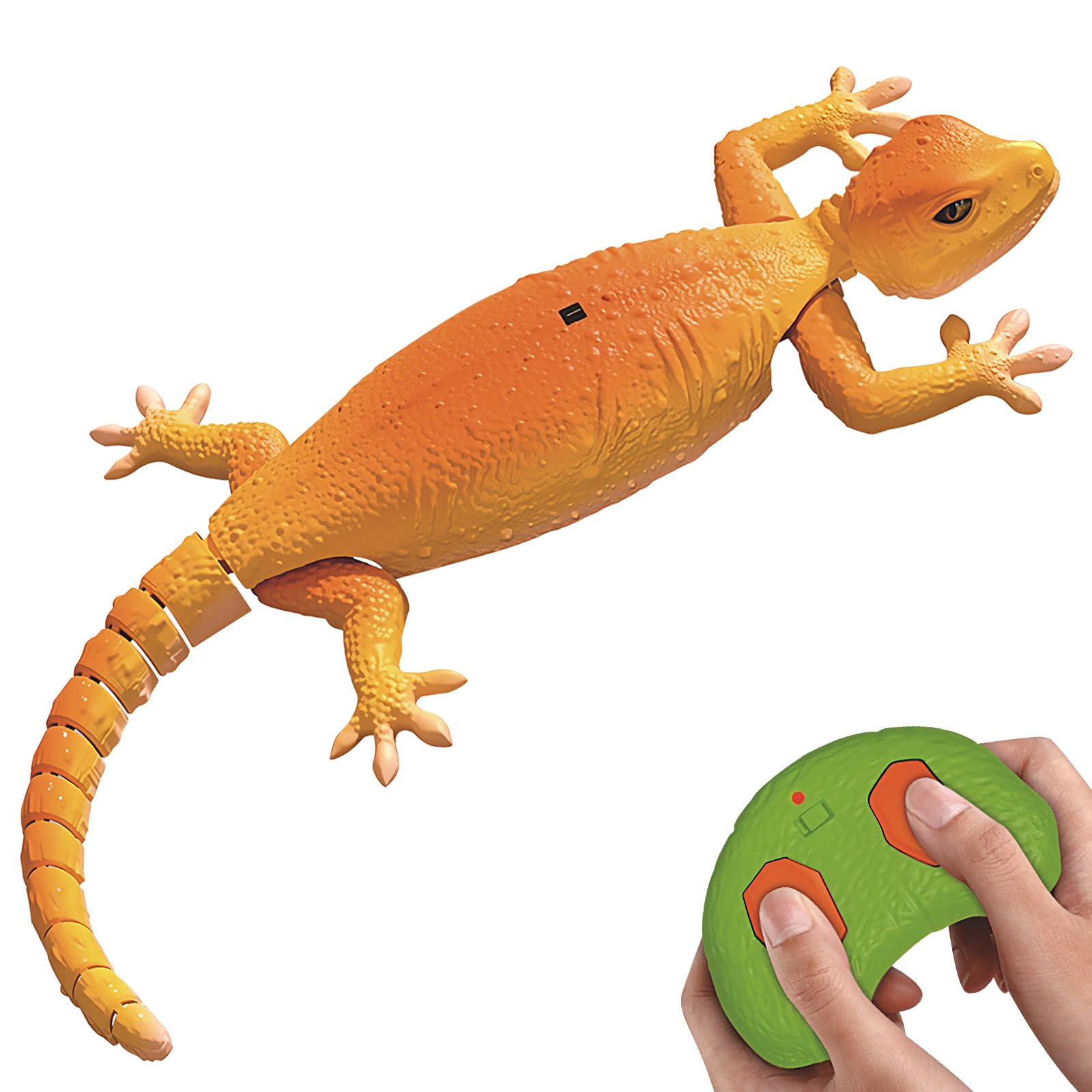 

3T6B RC Gecko-Shaped Wall-Climbing Toy with Suction Fan, Low Battery Alert, Two Modes (WallGround), Light-Up Eyes, Rechargeable, Educational Toy for