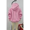 New Women's Solid Color Hooded Kangaroo Pocket Loose Pullover Sweatshirt, Fall Winter Casual Top for European American