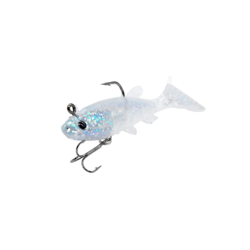 9cm 14g Fishing Lure Soft Bait with Double Hooks Weighted Body Bionic Fish Shape Artificial Bait for Freshwater and Saltwater Fishing