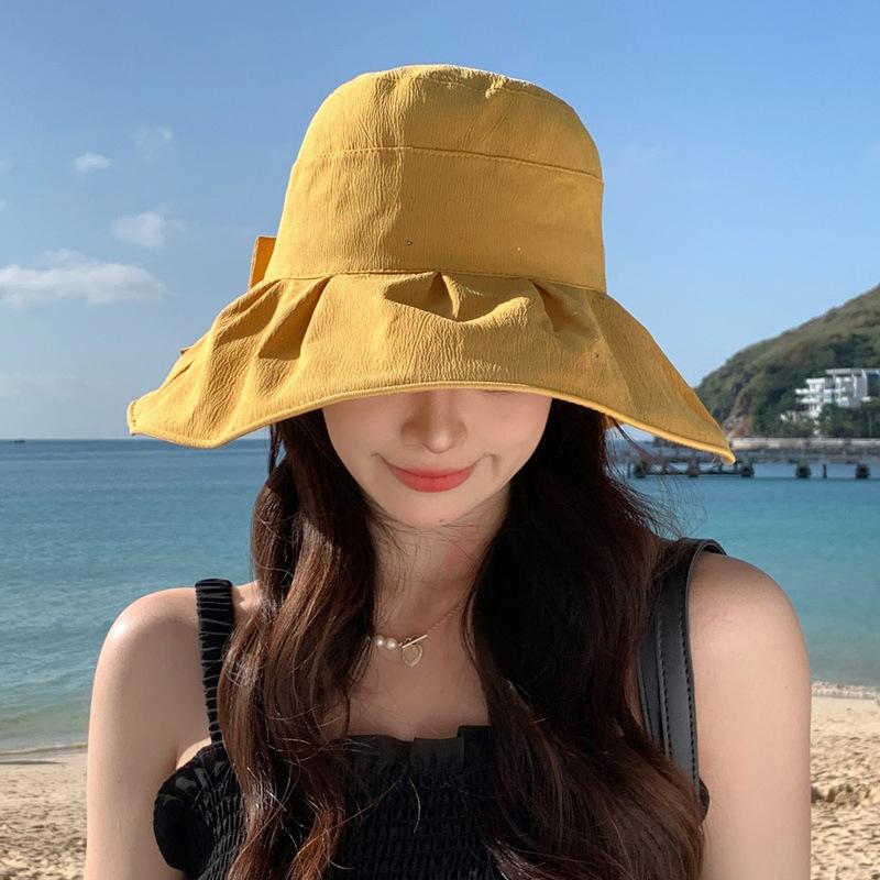 Hut Damen Sommer Neu UV-beständig Fischerhut Koreanische Ausgabe Dayan Mode Strand Reise Sonnenschutz Schirmmütze