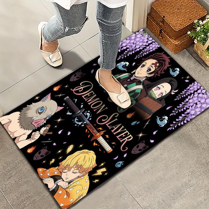 Demon Slayer Teppe Teppe For Stue Soverom Hjem Sofa Dekorasjon Barn Lek Sklisikker Gulvmatte