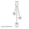 Right Grand ASTM F136 Titanium Dangle Star CZ Chain Charm Dainty Triple CZ Helix Hoop Cartilage Pendant for Piercing Jewelry