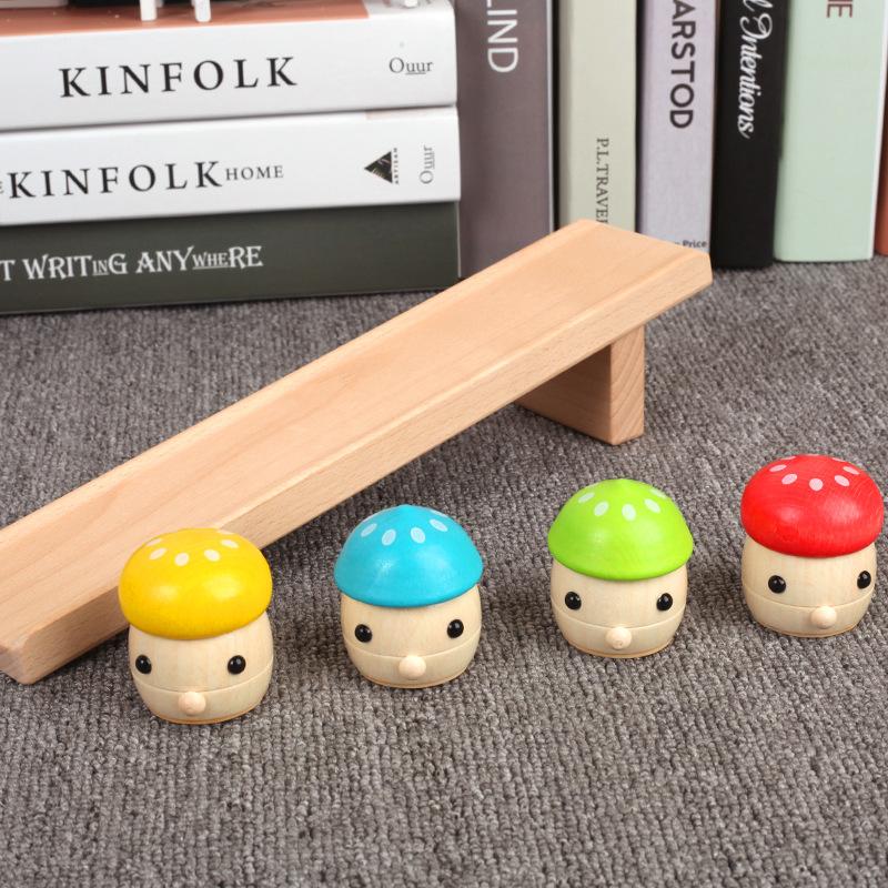 

Деревянный строительный блок красочная забавная горка-гриб горка раннее развитие пазл скользящая игрушка новая забавная игрушка