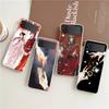 Transparent Phone Case For Samsung Galaxy Z Flip 3 4 5 6 7 Hard Folding PC Z Flip3 Flip4 Cover Heaven Official's Blessing