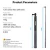 TELESIN 1.2M 3M Carbon Fiber Selfie Stick Monopod Extendable With 1/4 Screw For GoPro Insta360 Osmo Action DJI Action Camera