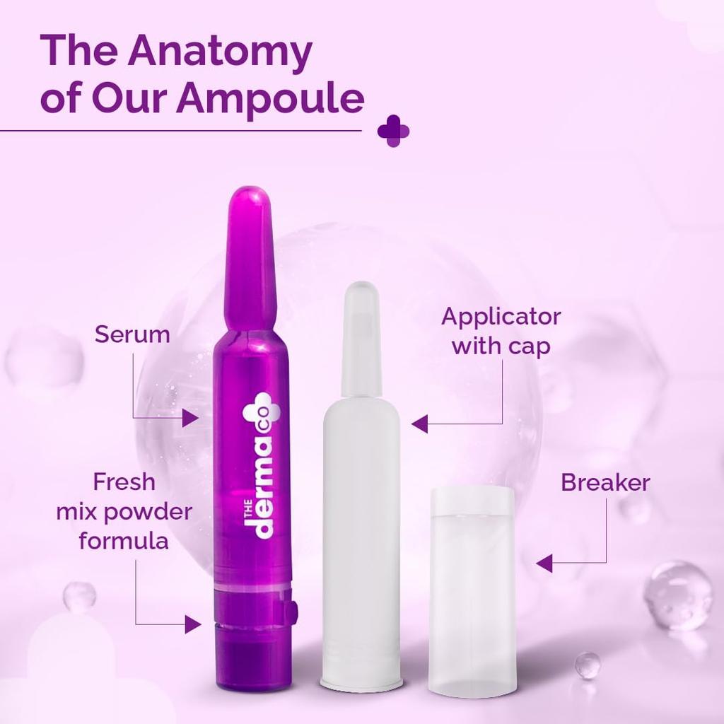 The Derma Co Glycol- und Kojisäure Fresh Mix Ampullen-Set gegen das Erscheinungsbild dunkler Flecken und für Ausstrahlung Alle Hauttypen 14 ml