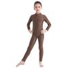 Girls Long Sleeve Zippered Leotard Ballet Dance Unitard Gymnastics Performance Attire