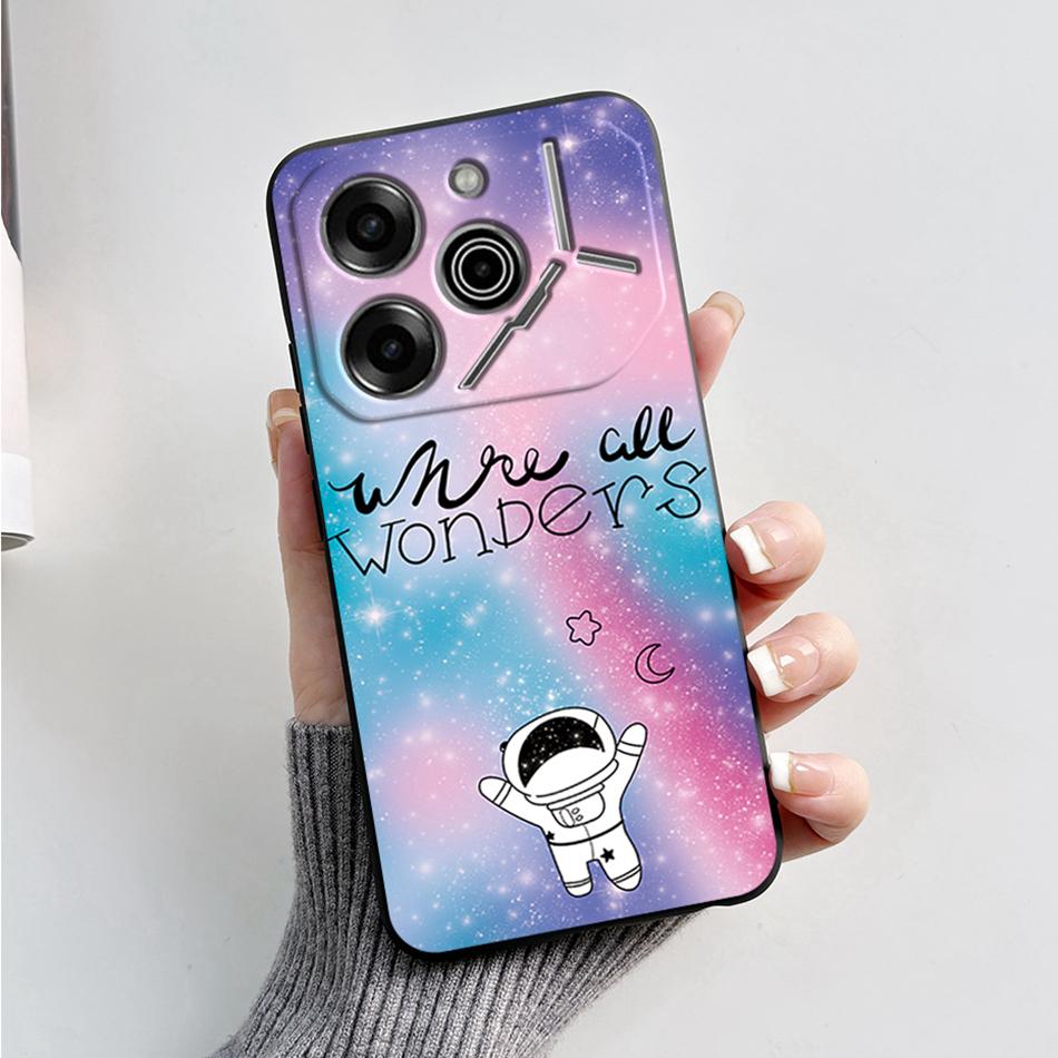 For Tecno Pova 6 Pro Case 6.78" Marble Black Silicone Soft Back Cover For Tecno Pova 6 Pro Phone Case Pova6 Pro 6Pro Coque Funda