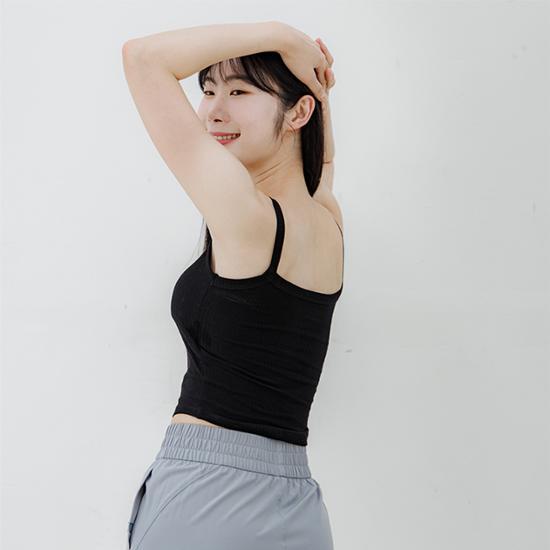 Slim 9 ribbed crop tank top - 3 colors