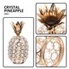 Crystal Pineapple Ornament Home Decor Living Room Office Tabletop Pineapple Figurine Silver Metal Novel Decor Party Supplies