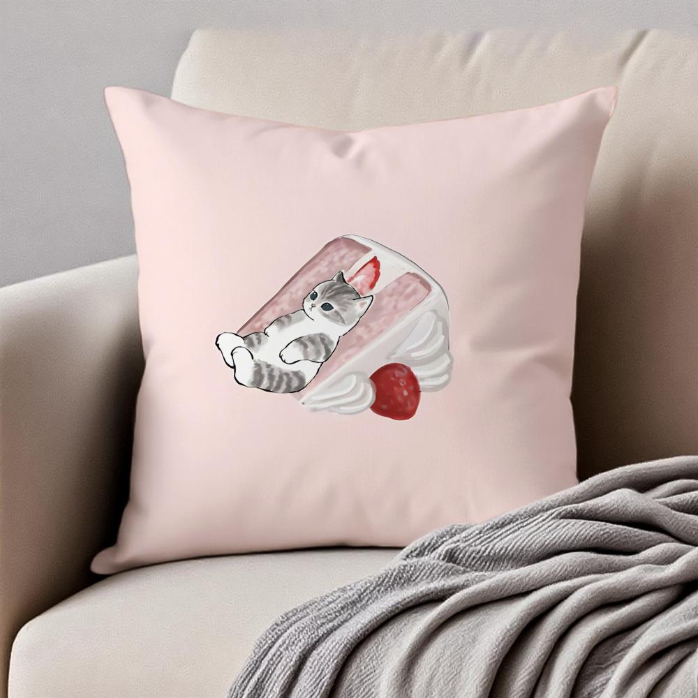 Cute Warm Lovely Mascot MMofusand Cushion Cover Pillowcase Antidustmite Invisible Zipper Short Plush Sofa Cushion