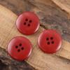 Stylish Morandi Red Knitted Cardigan with Button Accents