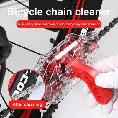 Bicycle Chain Cleaner Clear Visible Soaked MTB Mountain Road Bike Chain Scrubber Lubricant Oil Cleaning Tool Bike Accessories