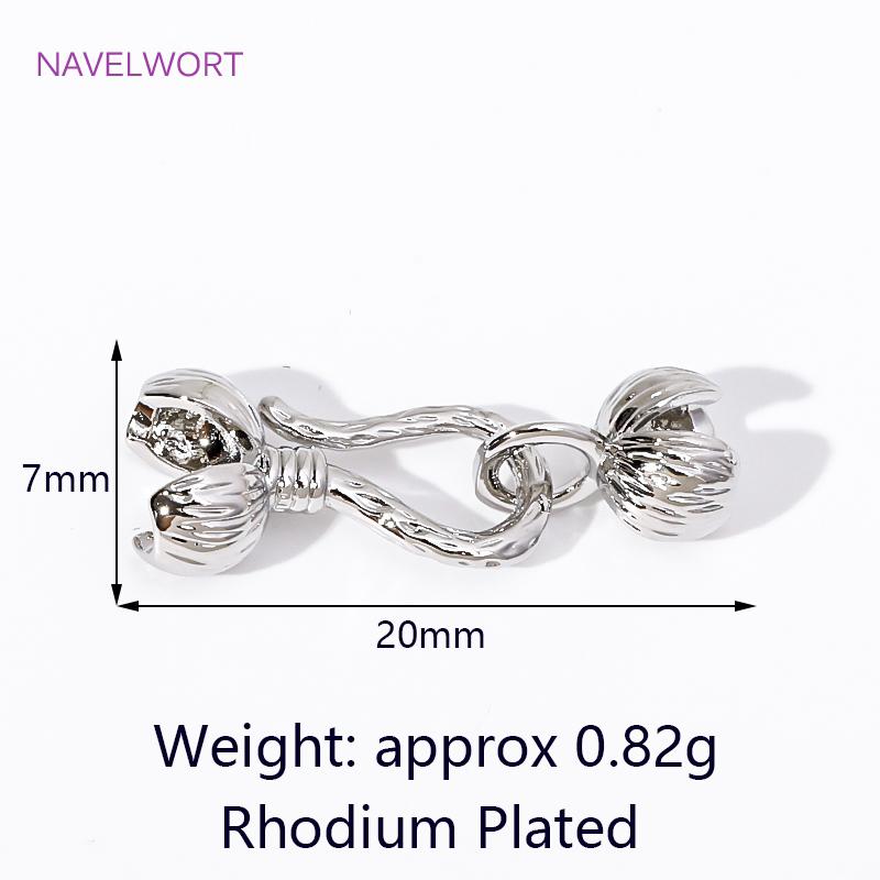 

18K Gold Plated Flower Design Hook Clasps,End Connectors Clasps For Jewelry Making DIY Bracelets Necklaces Making Accessories 2 pieces