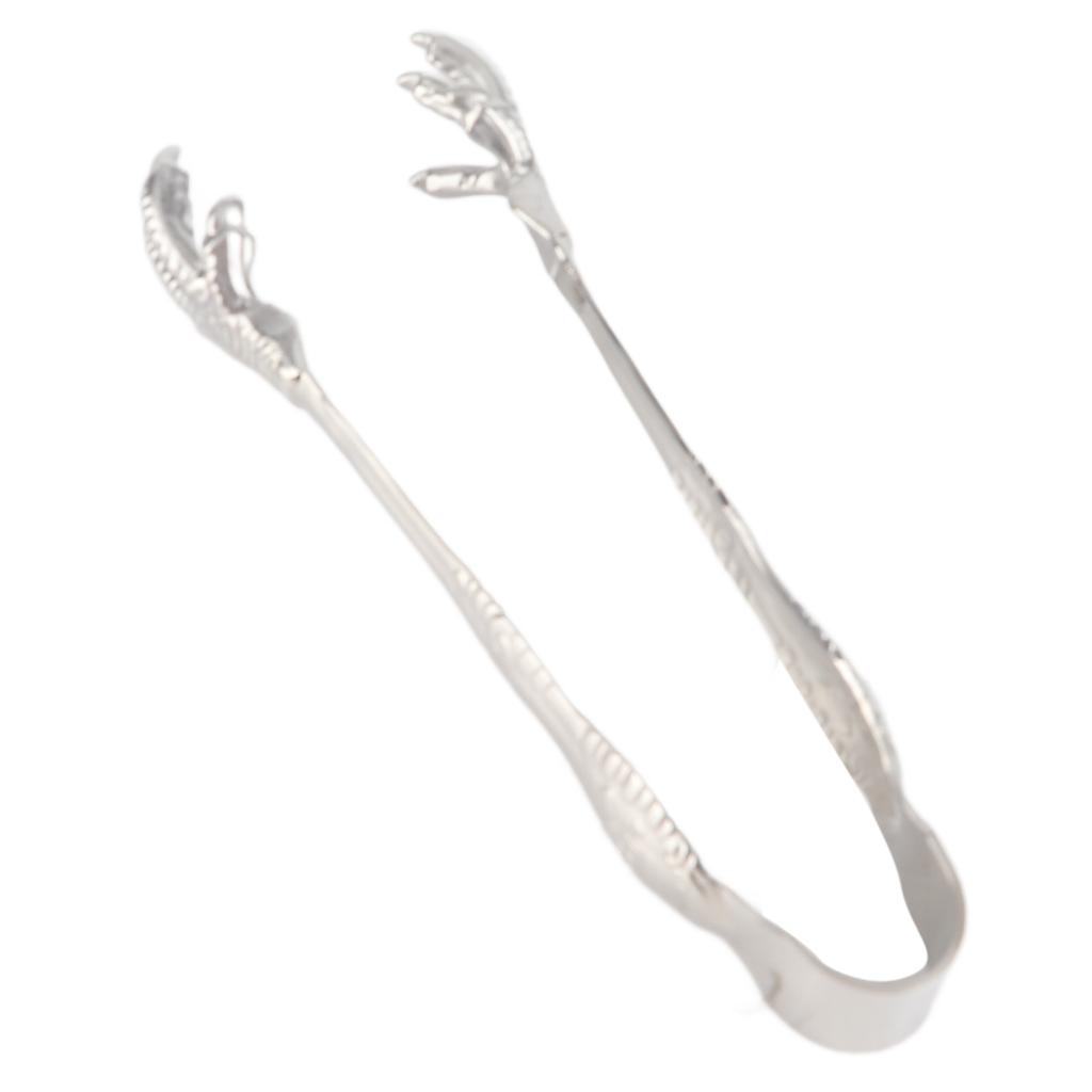 Eagle Claw Style Ice Tongs Food Grade Stainless Steel Prevents Slipping Ice Tongs for Home Bar Sugar Cubes Ice Cubes