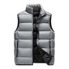 Men's Winter Fluff Zipper Casual Warm Tops Winter Warm Vest Solid Color Casual Vest