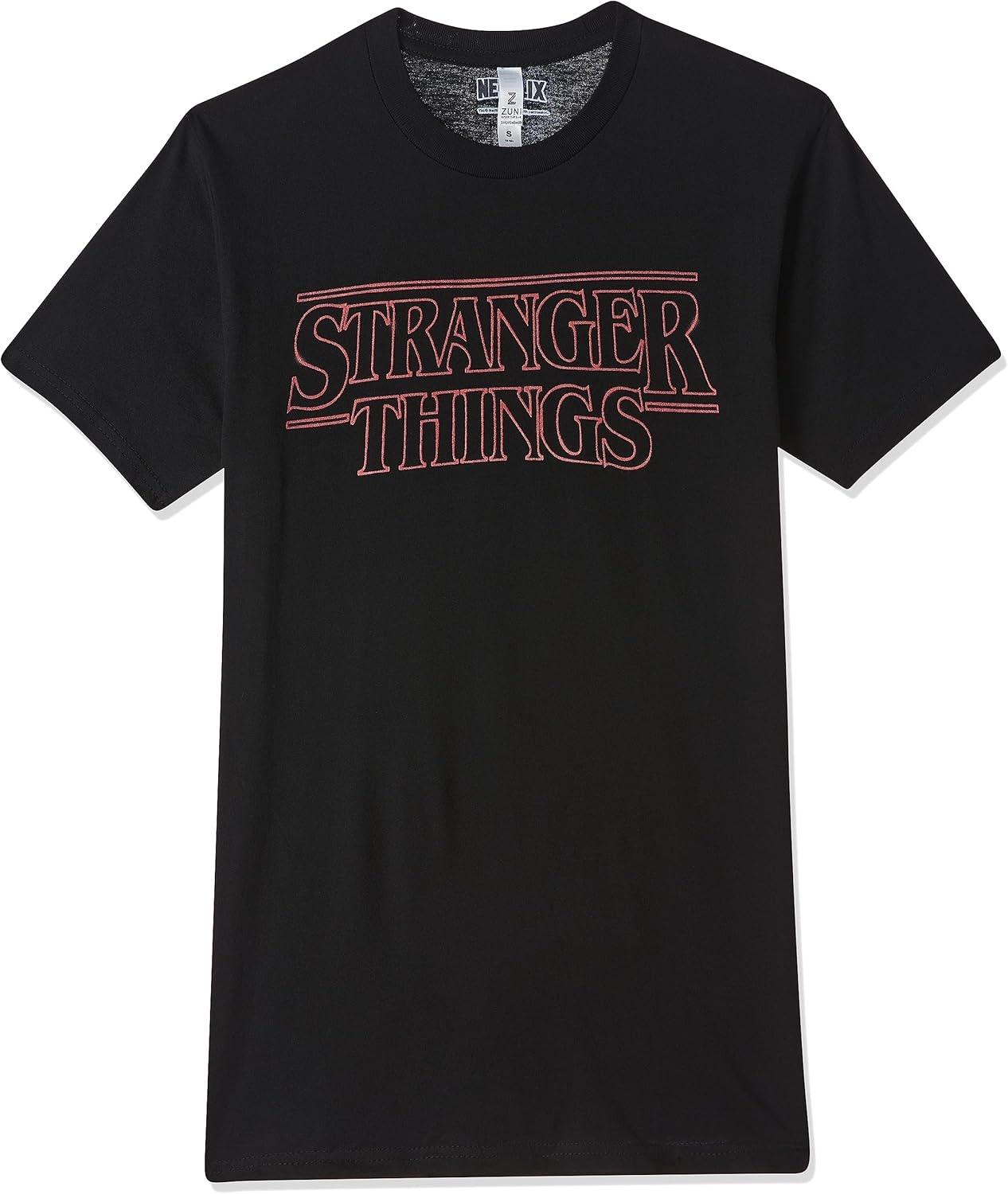 Мужская футболка с неоновым логотипом Stranger Things S