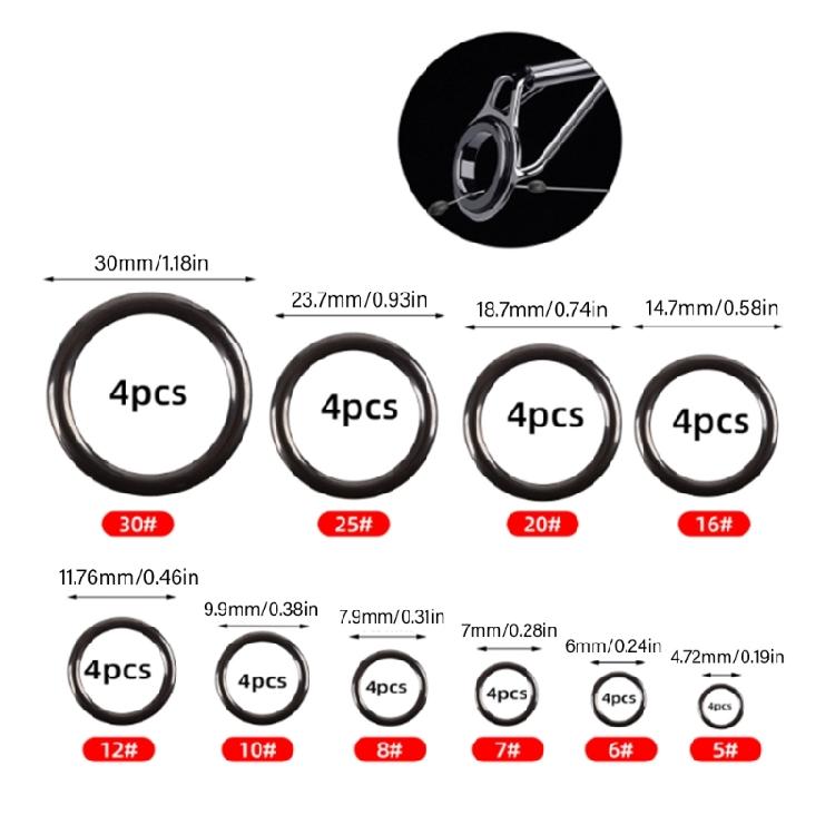 Rod Tip Repair Fishing Rod Guide Tip Ceramic Guide, Fishing Rod Repair Set