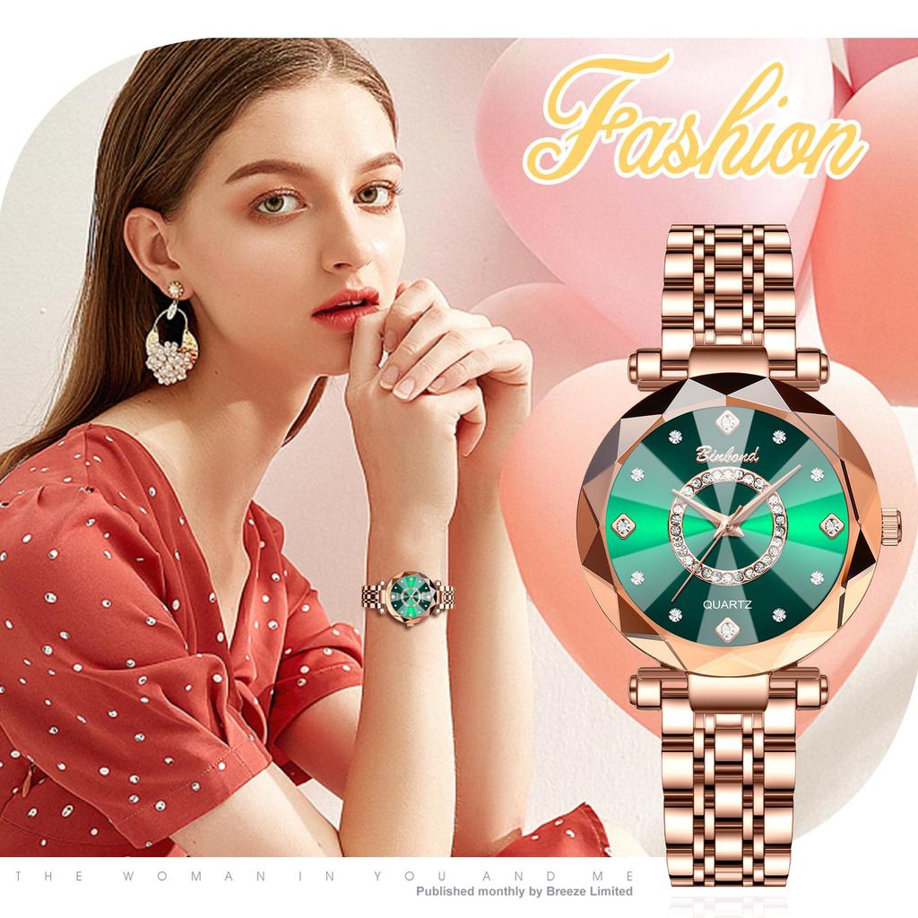 Cute and Popular Adjustable Stainless Steel Quartz Stylish Fashion Watch Perfect for or As a Gift for Her Women's Watch, Waterproof Length, Watch, -