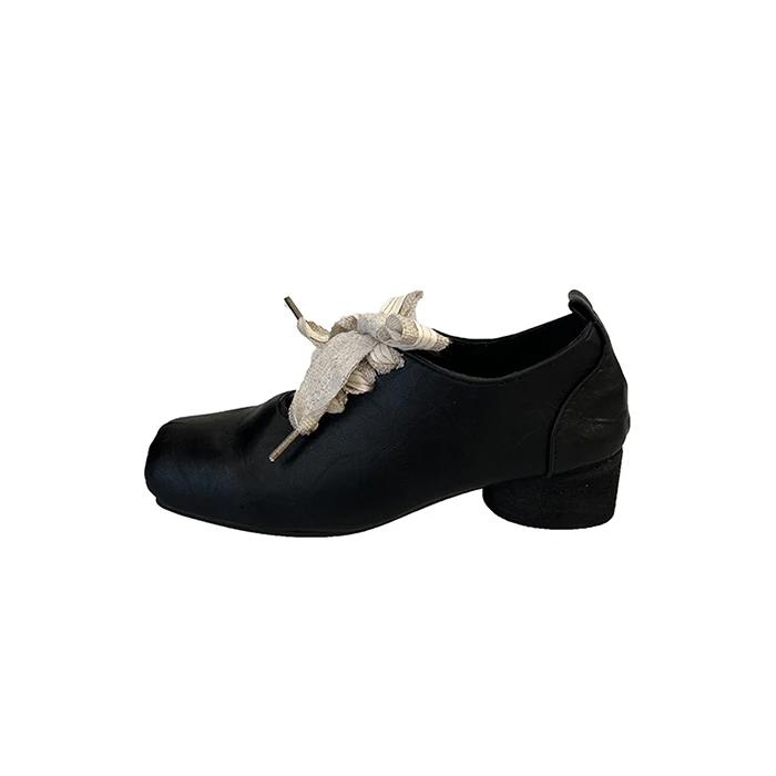 Women's Shoes 2025 New Autumn Versatile Fashion Square Toe Mid Heel Women's High Heels Lace Up Outdoor High Quality Shoes Ladies