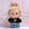 38cm Labubu Plush Doll Casual Outfit Set with Hat (Clothes Only)