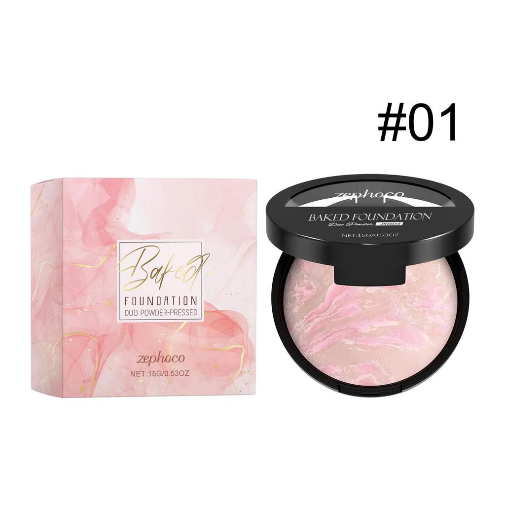 7 Colors Concealer Powder Long Lasting Oil Control Light Thin Makeup Setting Brighten Coverage Highlighter Portable Cosmetics