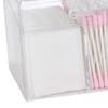 Clear Cotton Swab Box Dustproof Waterproof Acrylic Transparent Cotton Swab Organizer with Lid for Co