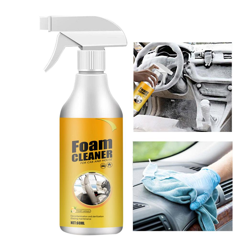 60/120/250ml Car Leather Foam Cleaner Spray Auto Interior Repair Renovator Coating Agent Car Plastic Detailing Restorer Polish