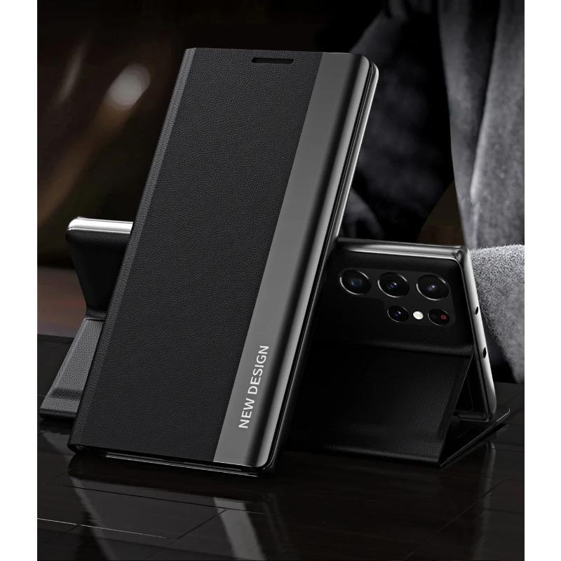 Premium Business SLE Magnetic Flip Kickstand Leather Case for Samsung Galaxy S26 Ultra S26 Pro S25 Edge S24 S23 FE S22 Plus Shockproof Bumper Cover