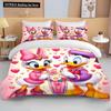 Collezione Biancheria da Letto Morbida Stampata con Paperino e Paperina Disney Copripiumino Cartone Animato Piumone Federa Bambini Ragazzi Ragazze Adulti Regalo King