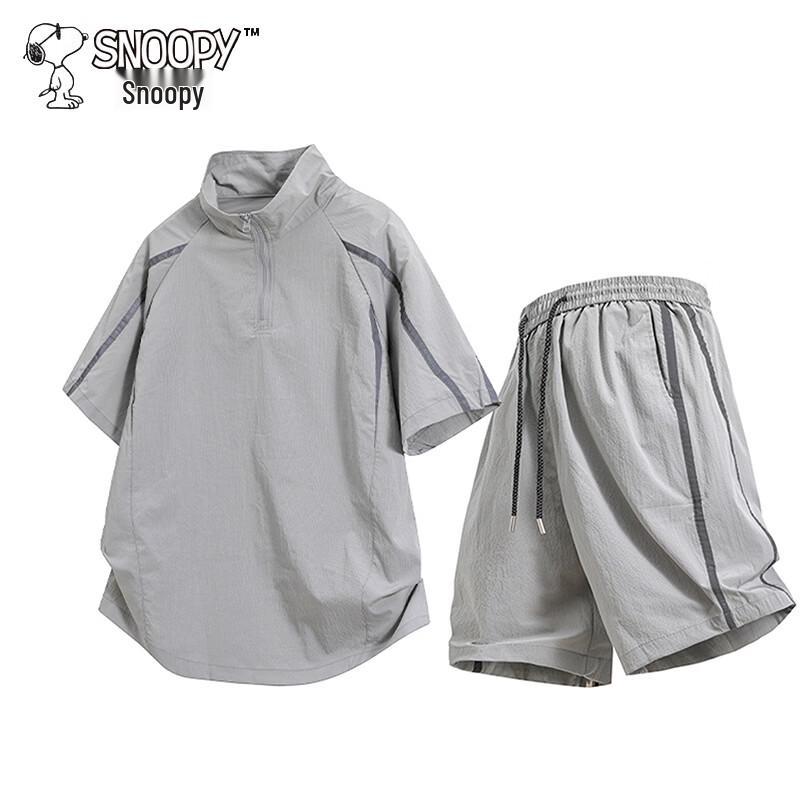 

SNOOPY Men s Summer Casual Short Sleeve Set L