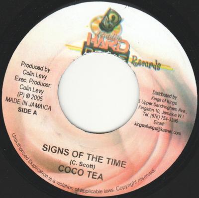 7inch Record COCOA TEA - Signs Of The Time NONE Hard Drive Reco 2005 Jamaica Reggae, Ska & Dub Used