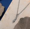 Kinitial 12 Month Birth Flower Necklaces For Women Stainless Steel Fashion Floral Pendant Necklace Choker Chain Jewelry Gift
