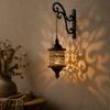 Black Tea Light Holder 7.28x3.35in Candle Stand Decorative Metal Candle Holder  For Porch
