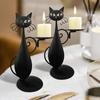 Vintage Metall Schwarze Katze Kerzenhalter Landhaus Bauernhaus Zuhause Schmiedeeisen Katze Dekorative Kerzenhalter Verzierung Wohnkultur