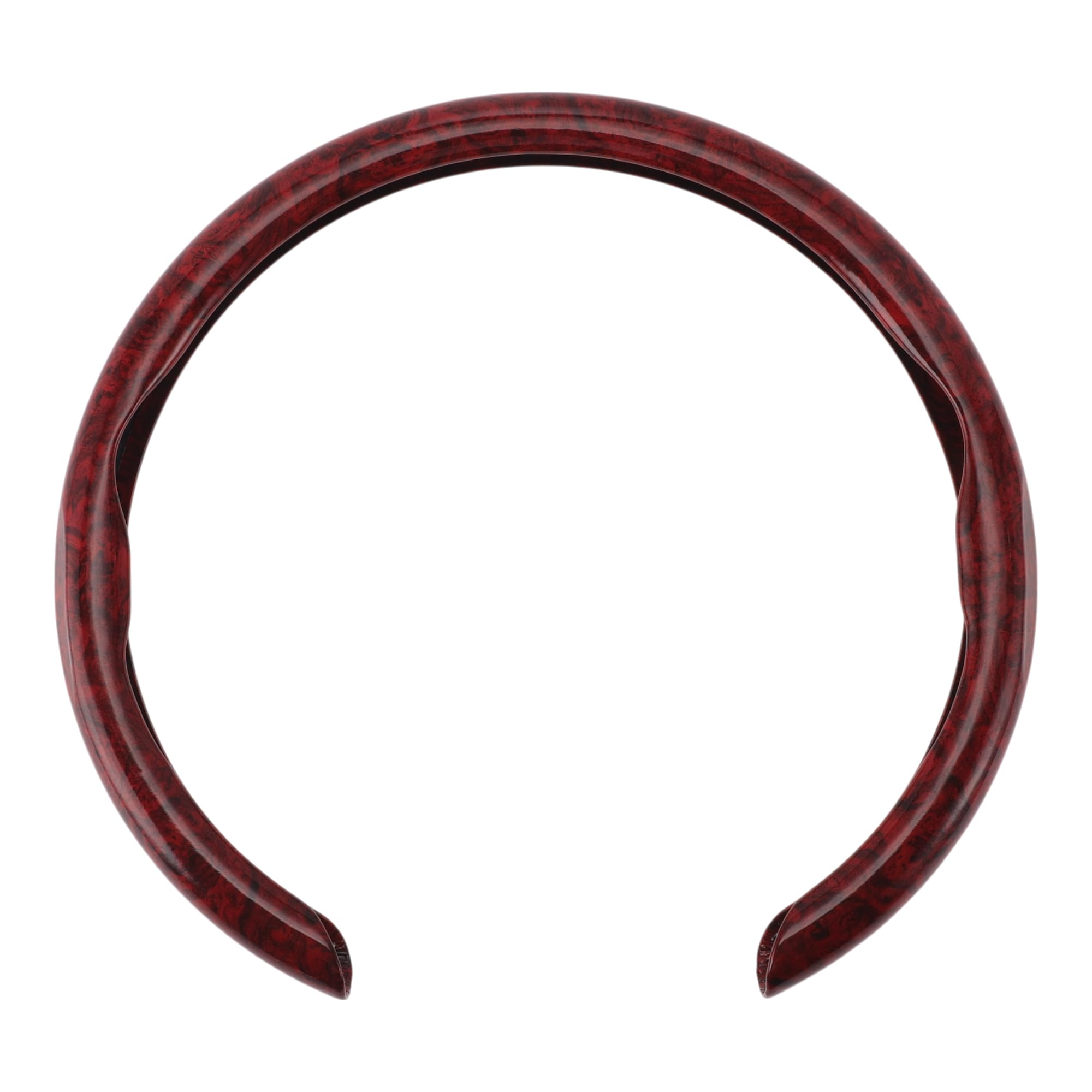 

X AUTOHAUX Universal Car Steering Wheel PU Synthetic Easy Car Interior Red Peach 1 Piece Cover, Leather, Durable, Heat-Resistant, 38cm, Installation,