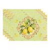 Vintage Lemon Floral Print Placemat Non Slip Heat Resistant Washable Dinner Table Mat